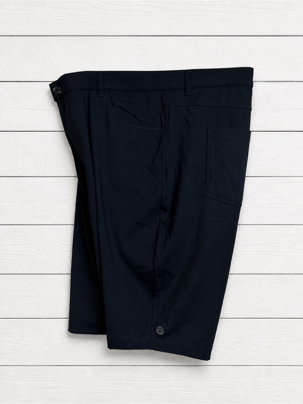 Graham Luxe Black Flat Front Golf Shorts Size 44 Performance Stretch Excellent
